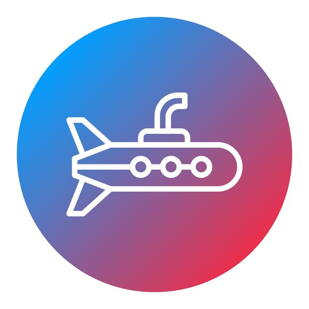 Imagen vectorial del icono submarino Se puede utilizar para el Océano