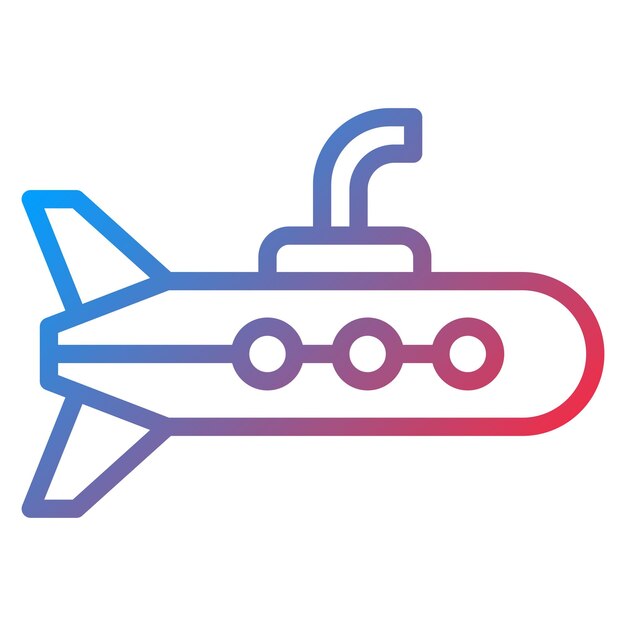 Imagen vectorial del icono submarino Se puede utilizar para el Océano