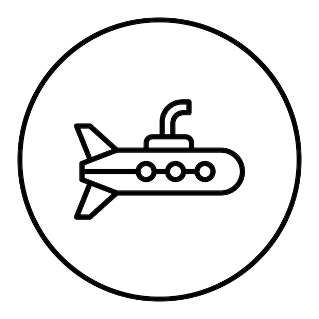 Imagen vectorial del icono submarino Se puede utilizar para el Océano