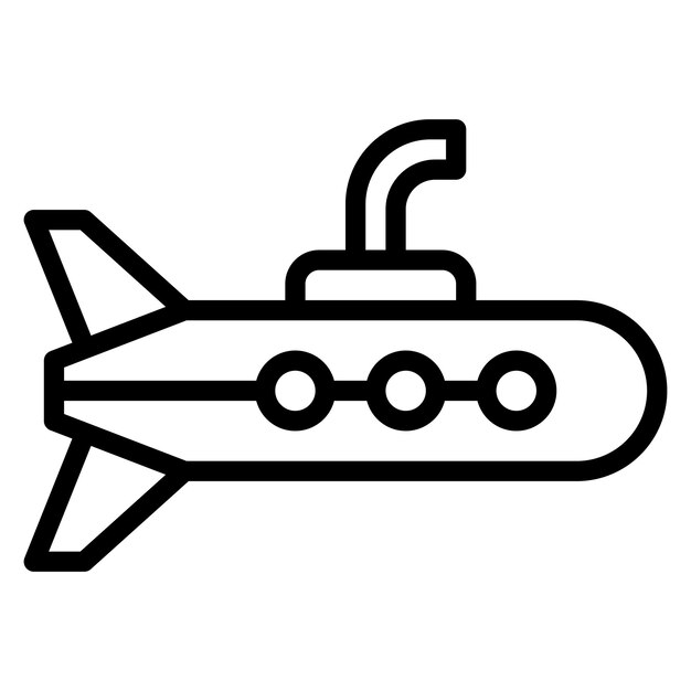 Imagen vectorial del icono submarino Se puede utilizar para el Océano