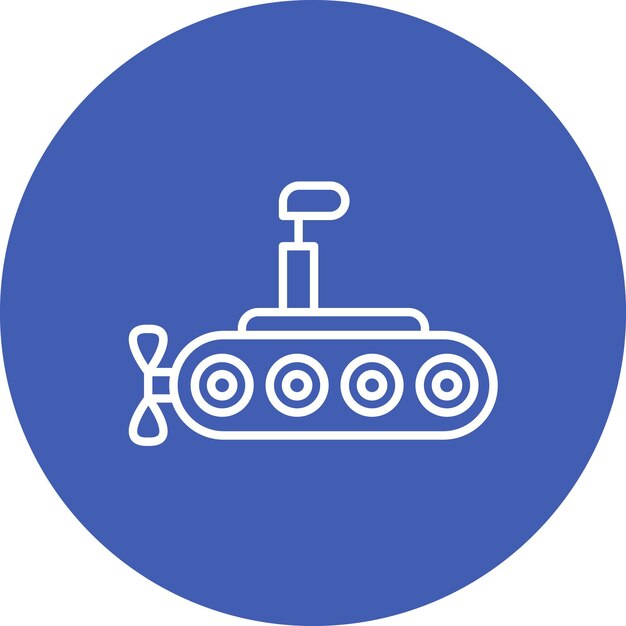 Imagen vectorial del icono submarino Se puede utilizar para el transporte