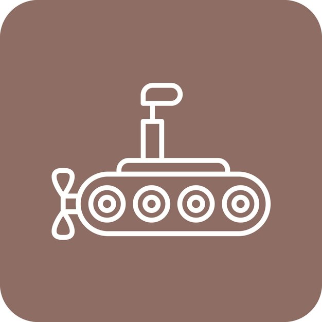 Imagen vectorial del icono submarino Se puede utilizar para el transporte