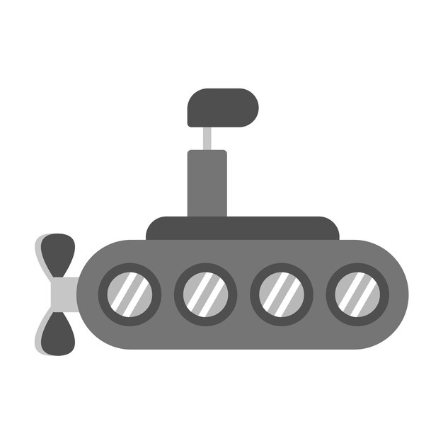 Imagen vectorial del icono submarino Se puede utilizar para el transporte