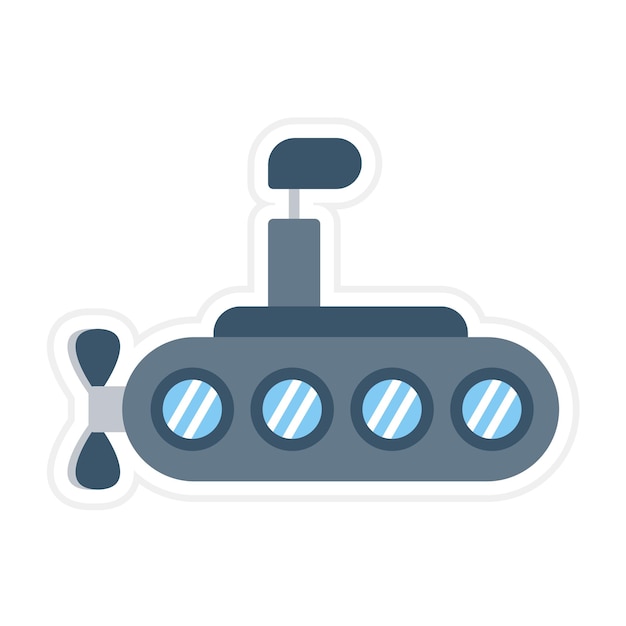 Imagen vectorial del icono submarino Se puede utilizar para el transporte