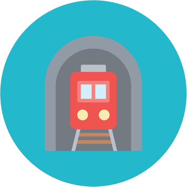 Imagen vectorial de icono subterráneo Se puede utilizar para el ferrocarril