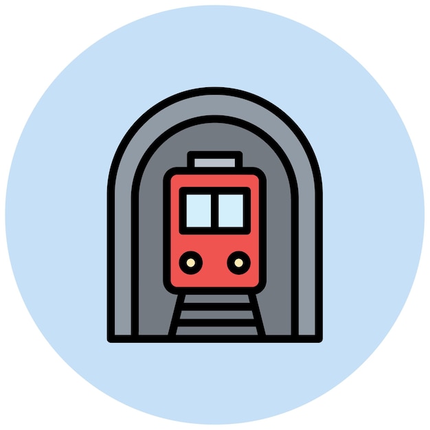 Imagen vectorial de icono subterráneo Se puede utilizar para el ferrocarril