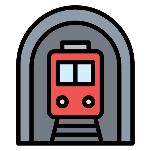 Imagen vectorial de icono subterráneo Se puede utilizar para el ferrocarril