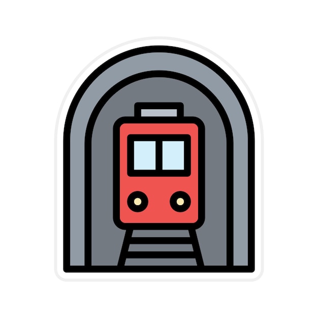 Imagen vectorial de icono subterráneo Se puede utilizar para el ferrocarril