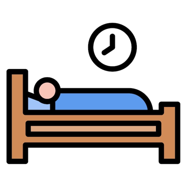La imagen vectorial del icono de sueño saludable se puede utilizar para la psicología