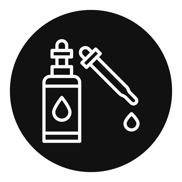Imagen vectorial del icono del suero Puede utilizarse para la dermatología