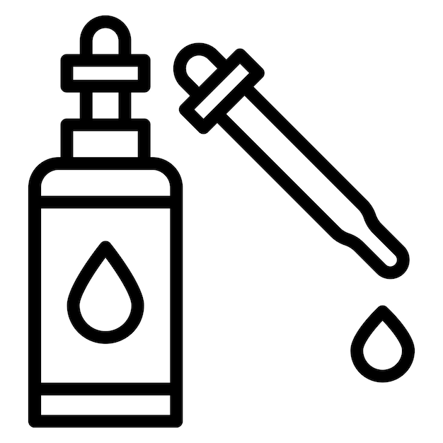 Imagen vectorial del icono del suero Puede utilizarse para la dermatología