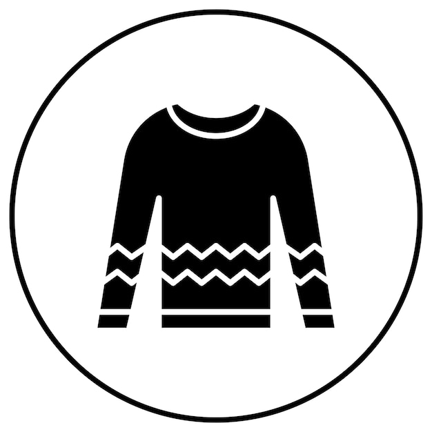 Imagen vectorial del icono del suéter Se puede usar para coser