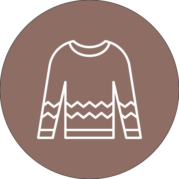 Imagen vectorial del icono del suéter Se puede usar para coser