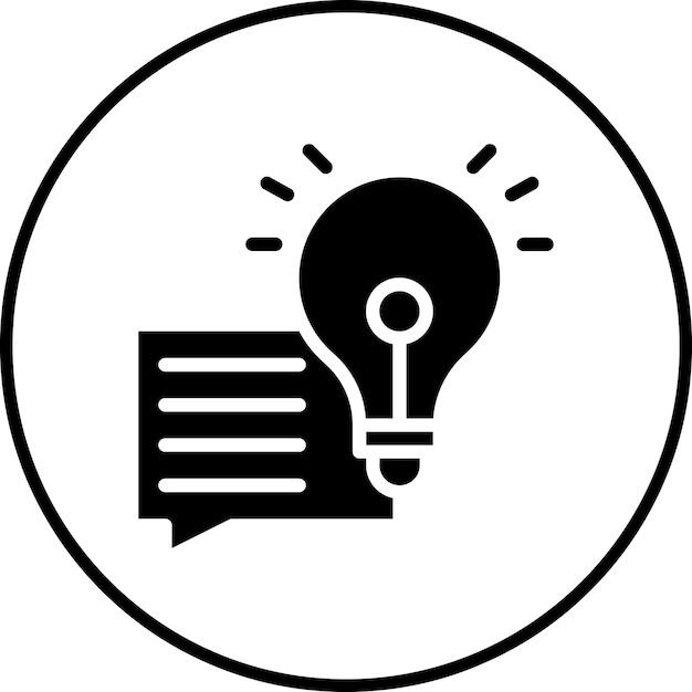 Imagen vectorial de icono de sugerencia Se puede utilizar para Contacte con nosotros
