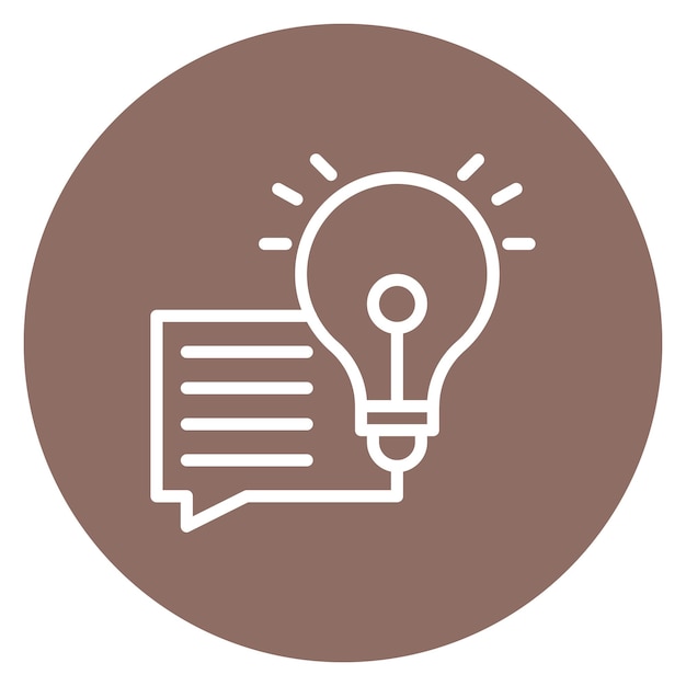 Imagen vectorial de icono de sugerencia Se puede utilizar para Contacte con nosotros