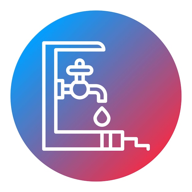 Imagen vectorial del icono de suministro de agua Se puede utilizar para servicios públicos
