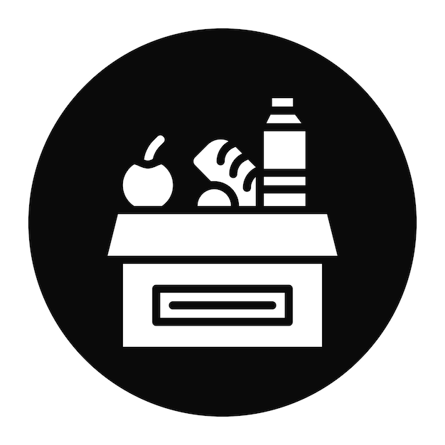 Imagen vectorial del icono de suministros de alimentos Se puede usar para la peregrinación del Hajj
