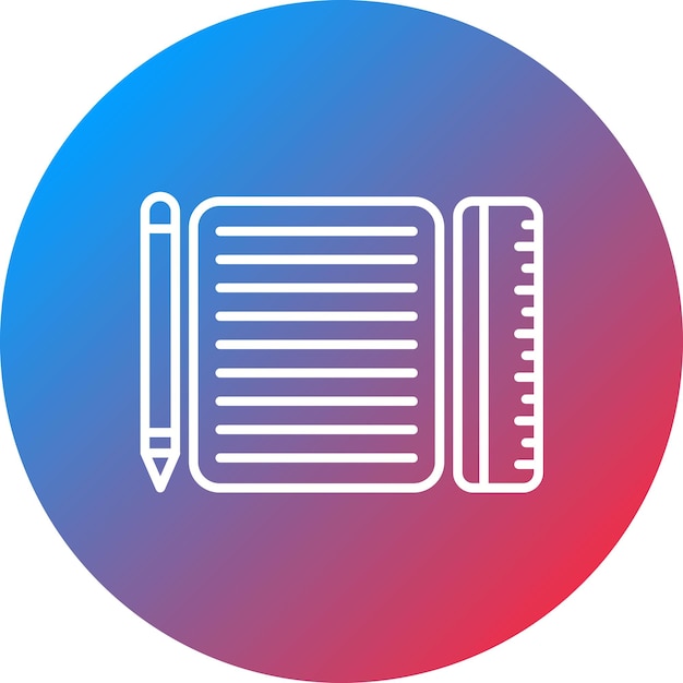 Imagen vectorial del icono de los suministros escolares Se puede usar para el Cyber Lunes