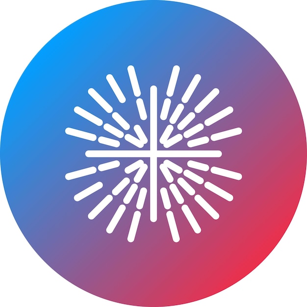 La imagen vectorial del icono Sunburst se puede utilizar para la infografía