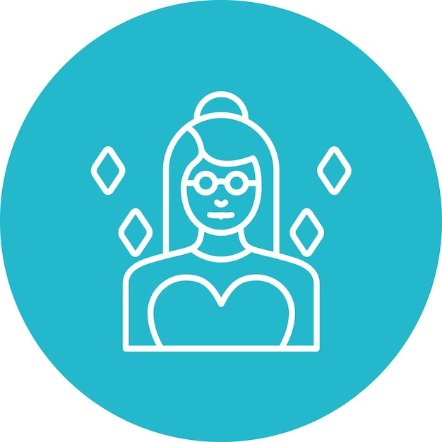 Imagen vectorial del icono del supermodelo Se puede utilizar para la agencia de modelos