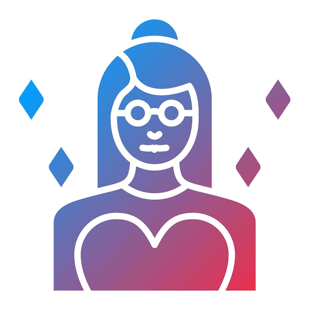 Imagen vectorial del icono del supermodelo Se puede utilizar para la agencia de modelos