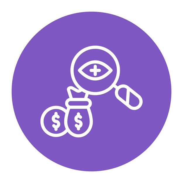 Imagen vectorial del icono de supervisión financiera Se puede utilizar para la auditoría empresarial