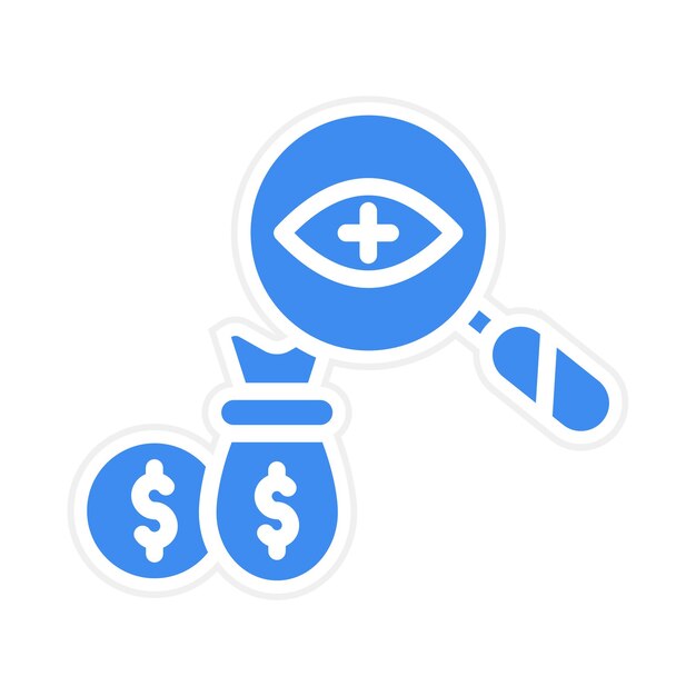 Imagen vectorial del icono de supervisión financiera Se puede utilizar para la auditoría empresarial