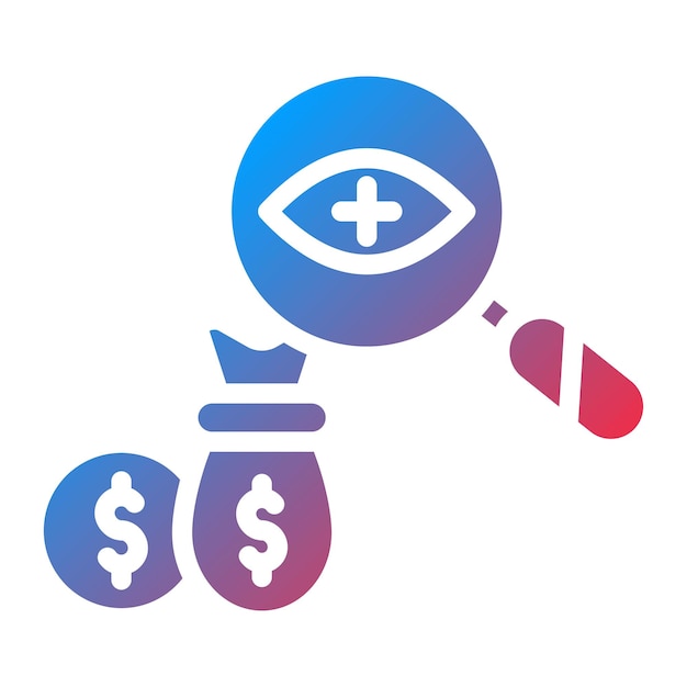 Imagen vectorial del icono de supervisión financiera Se puede utilizar para la auditoría empresarial