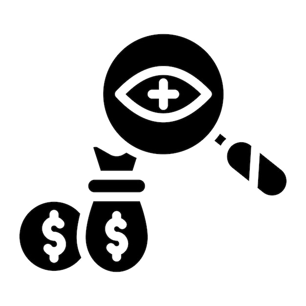 Imagen vectorial del icono de supervisión financiera Se puede utilizar para la auditoría empresarial