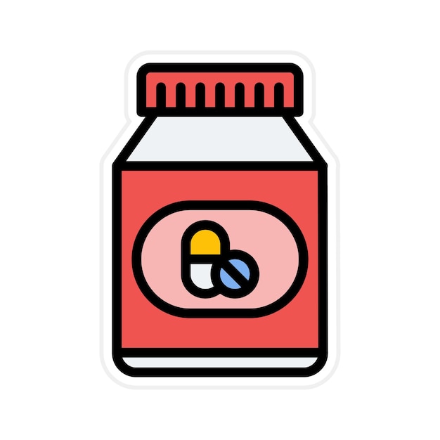 Imagen vectorial del icono del suplemento Se puede utilizar para la nutrición