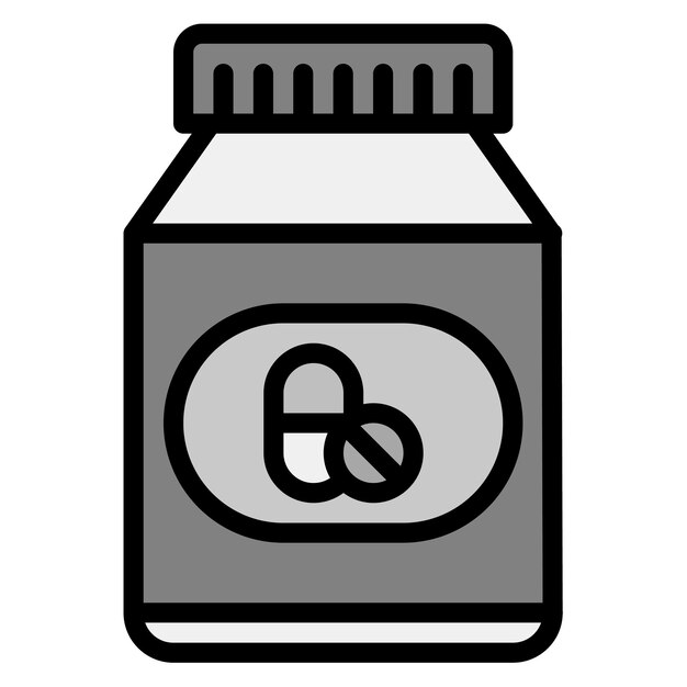 Imagen vectorial del icono del suplemento Se puede utilizar para la nutrición