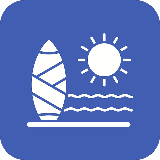 Imagen vectorial de icono de surf Se puede usar para deportes acuáticos
