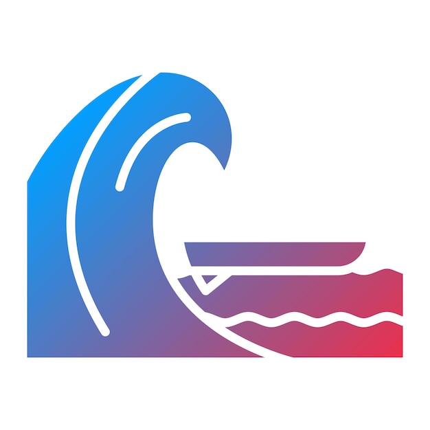 Imagen vectorial de icono de surf Se puede usar para deportes