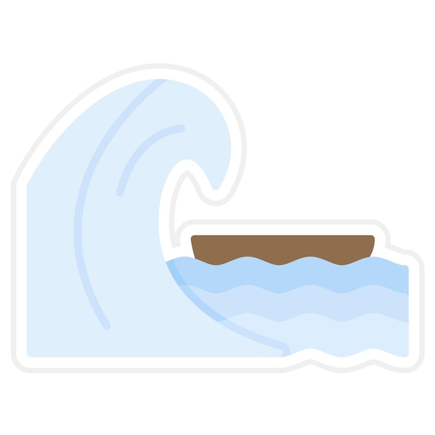 Imagen vectorial de icono de surf Se puede usar para deportes