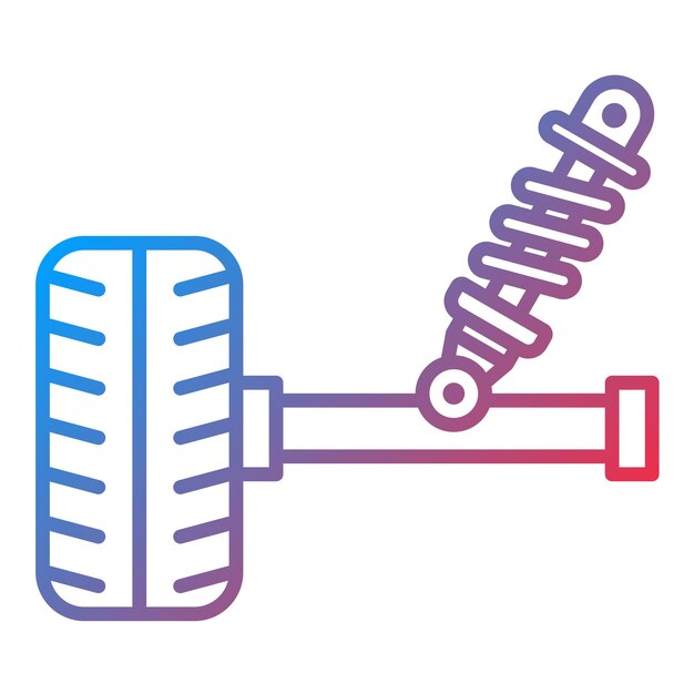 Vector imagen vectorial del icono de suspensión se puede usar para auto racing