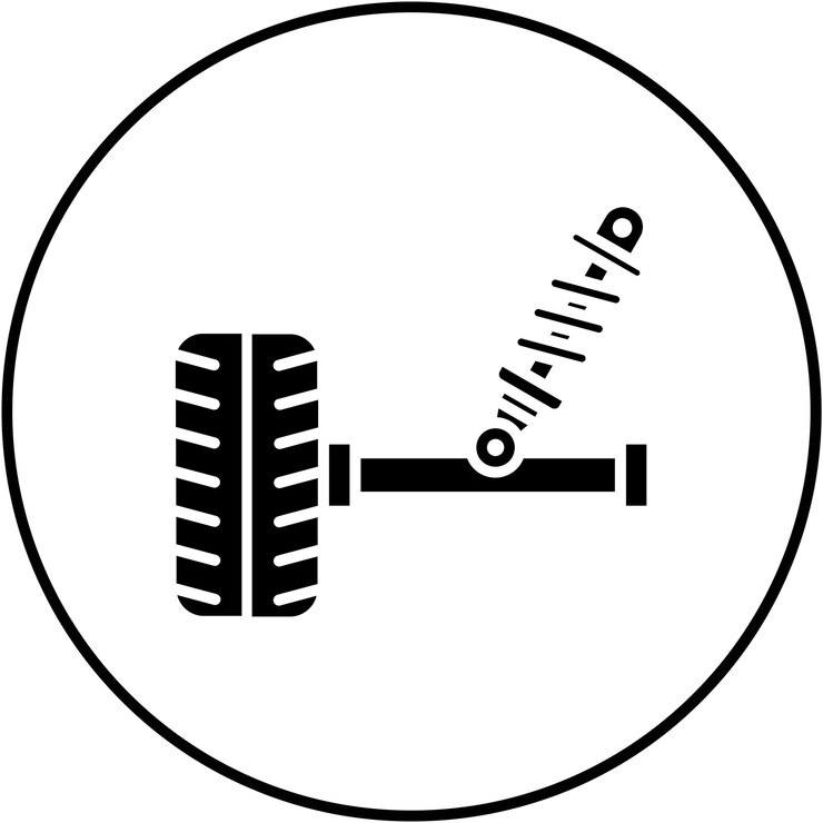 Vector imagen vectorial del icono de suspensión se puede usar para auto racing