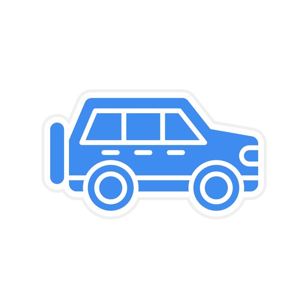 Imagen vectorial del icono Suv Se puede utilizar para el lavado de coches
