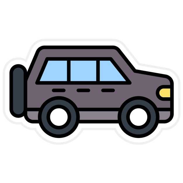 Imagen vectorial del icono Suv Se puede utilizar para el lavado de coches