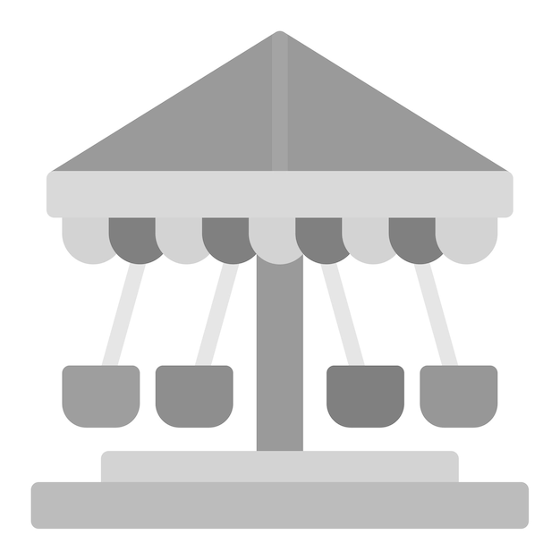 Imagen vectorial del icono de Swing Ride Se puede usar para el parque acuático