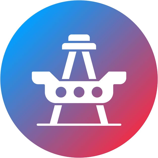 Imagen vectorial del icono de Swing Ship Se puede usar para el parque de atracciones
