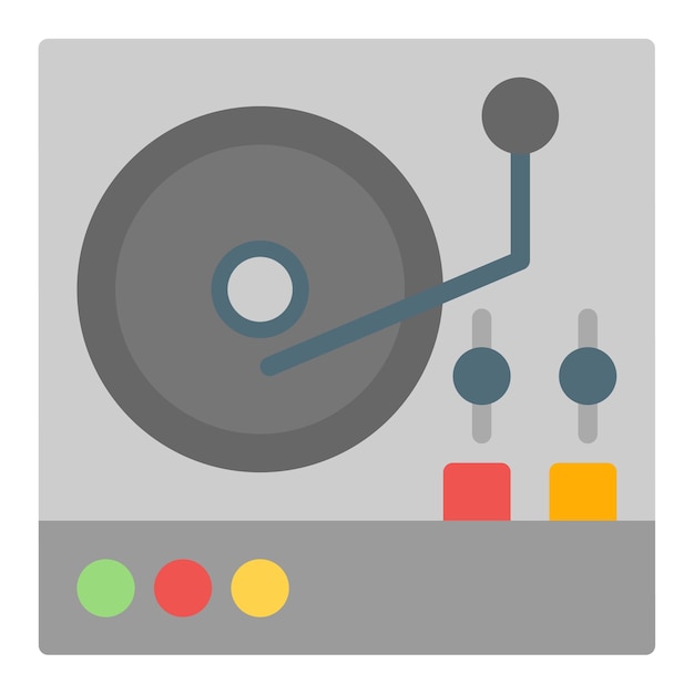 Imagen vectorial del icono de la tabla giratoria Se puede usar para Bar