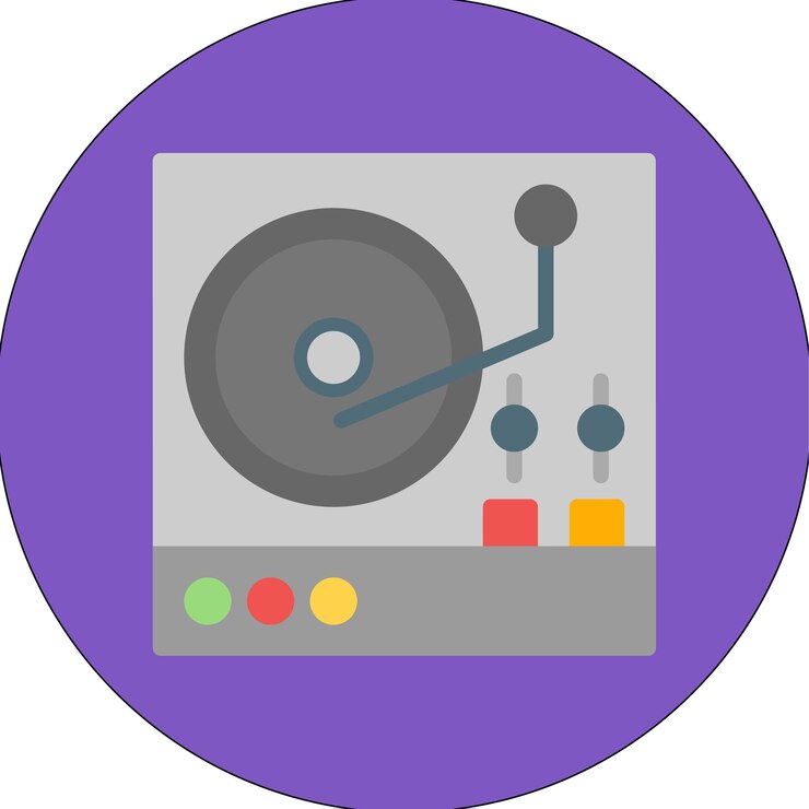 Vector imagen vectorial del icono de la tabla giratoria se puede usar para bar