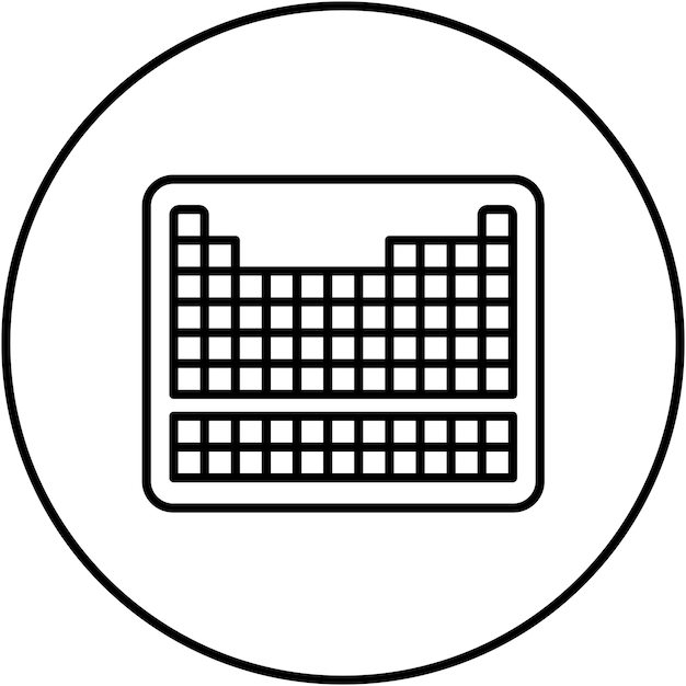 Imagen vectorial del icono de la tabla periódica Puede utilizarse para la bioingeniería