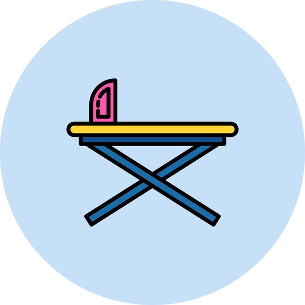 Imagen vectorial del icono de la tabla de planchar Se puede usar para coser