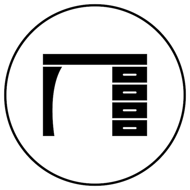 La imagen vectorial del icono de la tabla se puede utilizar para el interior