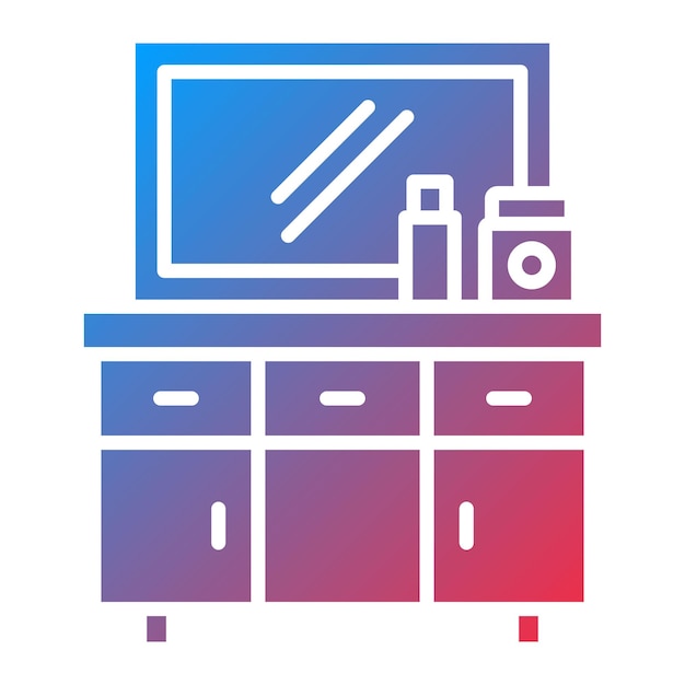 Imagen vectorial del icono de la tabla Se puede utilizar para la peluquería