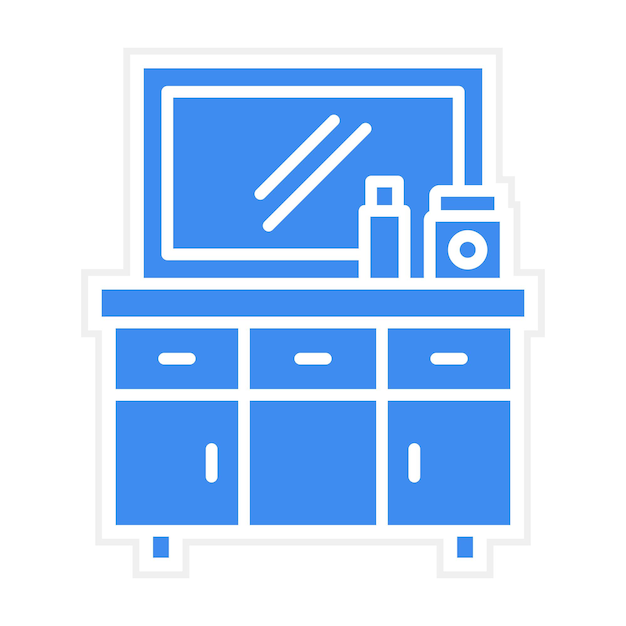 Imagen vectorial del icono de la tabla Se puede utilizar para la peluquería