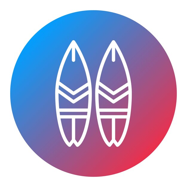 Imagen vectorial del icono de la tabla de surf Se puede usar para Beach Resort