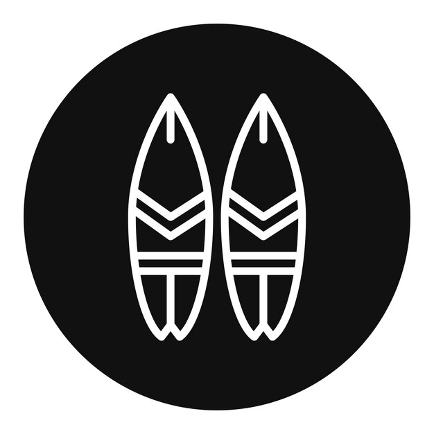 Imagen vectorial del icono de la tabla de surf Se puede usar para Beach Resort