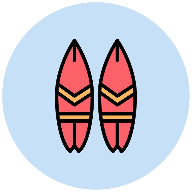 Imagen vectorial del icono de la tabla de surf Se puede usar para Beach Resort